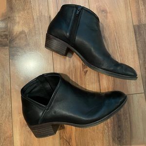 Lucky Brand black leather booties size 8